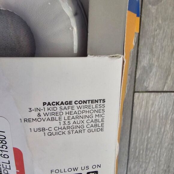 Altec Lansing Kid's Blue 3-in-1 Bluetooth Or Corded Over the Ear Headphones - Picture 9 of 10